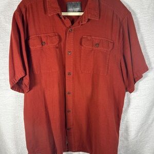 Royal Robbins Men's Brick Red Casual Button Down Shirt